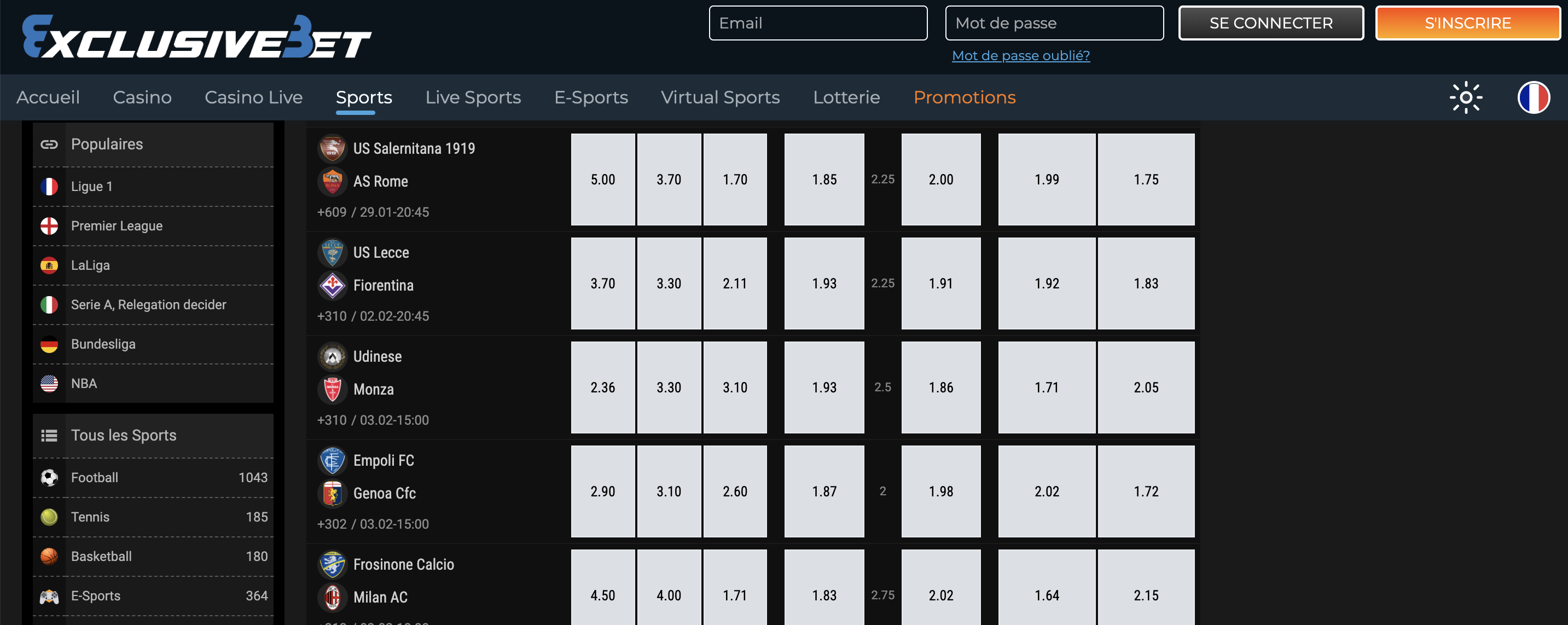 Exclusivebet Sports Betting