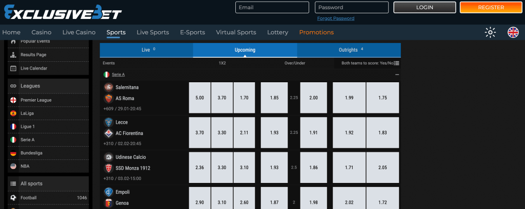 Recensione Exclusivebet Scommesse